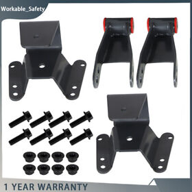 Ws1988140st 4inch Rear Drop Lowering Hanger Shackle Kit For 73-87 Chevy Gmc C10 2wd Pickup