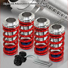 8-hls-hc88-rd-sca-c Hdc Autosports For 1993-1997 Honda Del Sol Red Suspension Scale Lowering Coilover Springs Kit