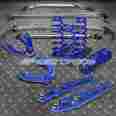 Spk12pclshc88 88-91 Speed Daddy 12p Blue Lowering Spring Strut Bar Control Arm Front Camber Kit Civic Crx Powder-coated