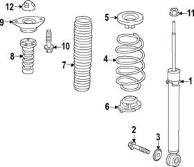52441-3s5-a51 Acura Genuine Spring Rear 52441-3s5-a51 Acura Genuine Spring Rear