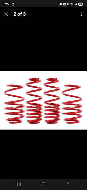 Sus00002 Apr Roll Control Lowering Springs Vw Mk7 Gti Gli