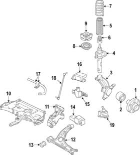 1k0-411-105-fh Audi Genuine Spring