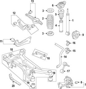 Audi 1k0-511-115-cd Genuine Coil Spring