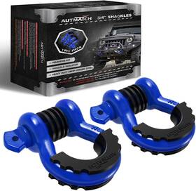Msk001j Autmatch D Ring Shackle 3/4 Inch Shackles 2 Pack Blue