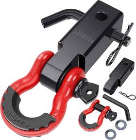Autobuts-r-07 Autobots Shackle Hitch Receiver 2 Inch 45 000 Lbs Break Strength Heavy Red-black
