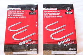 Ac130134 Autocraft 4pk Leaf Spring U-bolt Kit 1/2 Inch X 3-1/8 6-1/2 Round