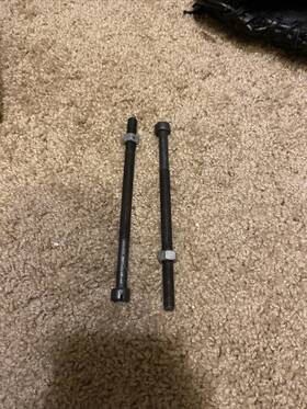 Mcb640 Automann Leaf Spring Center Bolt Pin - 1/2 X 6 Pair Fine Threaded Bolts With Nuts