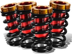 Bezt 718025511844 For Civic/dc Red Scale Adjustable 1-4 Inch Lowering Suspension Black Coilover Spring
