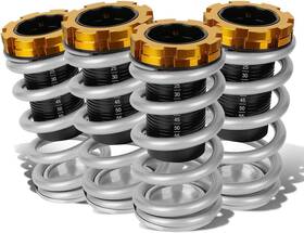Bezt 718025512001 Black Lowering Suspension Adjustable Coilover Silver Spring For 88-00 Ek Eg Ej