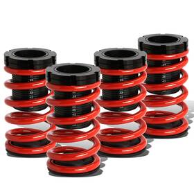 Bezt 718025518195 For 01-05 Honda Civic Em Red 1-3 Inch Adjustable Coilover Suspension Lowering Spring