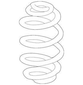 33-53-0-015-960 Bmw Genuine Coil Spring