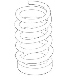 Bmw 33-53-2-284-664 Genuine Spring