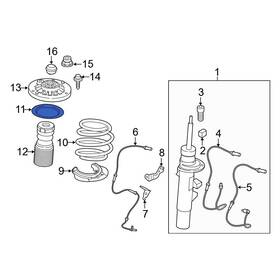 31336856171 Bmw Oe For X3 2011-2017 Front Upper Coil Spring Insulator