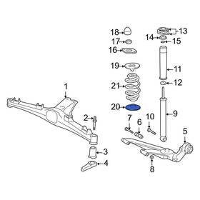 33531136387 Bmw Oe For Z3 1996-2002 Rear Lower Coil Spring Insulator