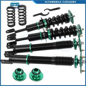 12253415 Byuscarparts Coilovers For 2003-08 Nissan 350z Suspension Kits Green Struts Shock Adj.height
