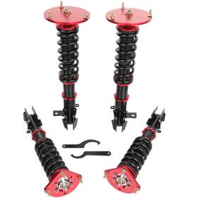 13442294 Choiceshare For 03-05 Dodge Neon Srt-4 Adj Height Struts Red Shocks Absorber Coilovers 4pcs