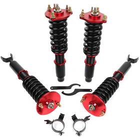 13442295 Choiceshare For 1992-2001 Honda Prelude Suspension Springs Red Kit Adj Height Coilovers 4pcs