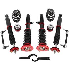 13442297 Choiceshare For 01-05 Bmw E46 320i 325i Red Adj Height Coilovers Strut Suspension Spring 4pc