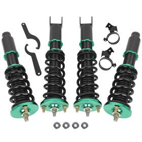 13442318 Choiceshare For 93-00 Honda Civic 94-01 Acura Integra Adj Height Shock Green Coilovers 4pcs