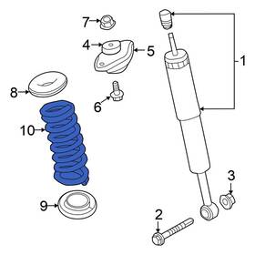5168889ac Chrysler Oe For 300 2012-2023 Rear Coil Spring