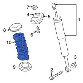 68191998ab Chrysler Oe For 300 2013-2022 Rear Coil Spring