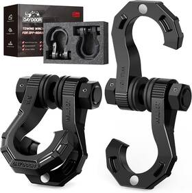 Ca-tmxc127 Daydoor Split D Ring Shackles 45 000lbs Break Strength 3/4 Inch Blackblack