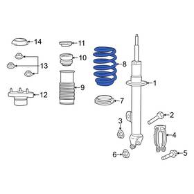 5168883ac Dodge Oe For Charger 2012-2023 Front Coil Spring