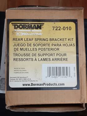 722-010 Dorman 019495131823 Rear Leaf Spring Bracket Kit #722-010