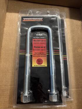 94046 Dynachrome Line U-bolt 5/8 Inch X 2-5/8 9-1/2 Square New In Pkg. Qty 2