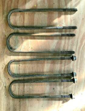 5a316 Ford 1c35 1999 2000 2001 2002 Super Duty 4x4 U Bolt Front Dana 60 F250 F350