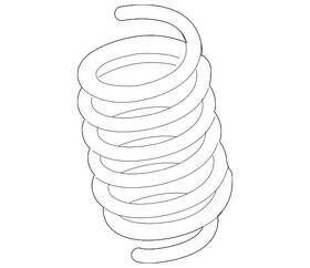 3w1z-5310-ba Ford Genuine Coil Spring 3w1z-5310-ba Ford Genuine Coil Spring