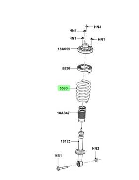 Al1z-5560-f Ford New Oem Rear Suspension Coil Spring Expedition Navigator 10-17