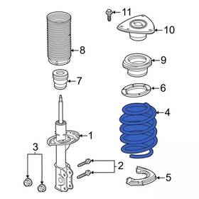 Lb5z-5310-a Ford Genuine Coil Spring