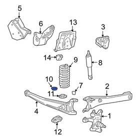 Eotz5b300a Ford Oe For Excursion 2000-2005 Lower Coil Spring Insulator