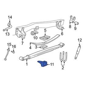 F81z5598ga Ford Oe For F-250 Super Duty 1999-2001 Right Leaf Spring Spacer