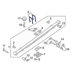 Fl3z5705c Ford Oe For F-150 2015-2020 Rear Leaf Spring Axle U-bolt