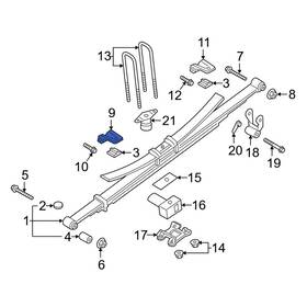 Hc3z5700b Ford Oe For F-250 Super Duty 17-26 Front Left Leaf Spring Bumper Bracket
