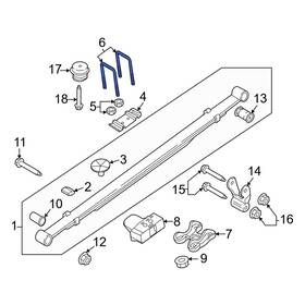Hl3z5705a Ford Oe For F-150 2017-2020 Leaf Spring Axle U-bolt