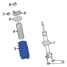 Mb3z5310d Ford Oe For Bronco 2021-2023 Front Coil Spring