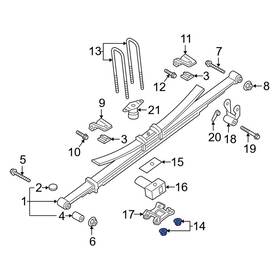 N620485s441 Ford Oe For F-350 Super Duty 2017-2024 Rear Leaf Spring Nut