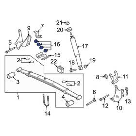 W520116s441 Ford Oe For E-350 Super Duty 2008-2025 Rear Leaf Spring Nut