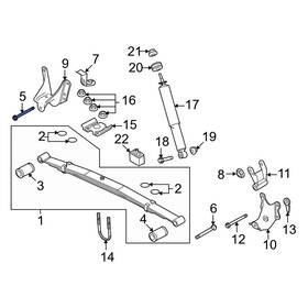W713561s439 Ford Oe For E-350 Super Duty 08-26 Front Leaf Spring Shackle Bolt