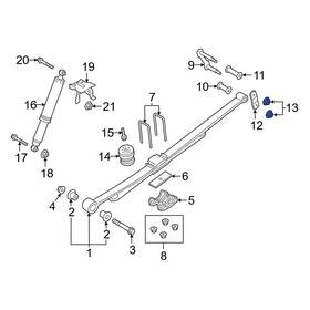 W716896s442 Ford Oe For Ranger 2019-2024 Leaf Spring Shackle Nut
