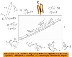 Bc3z5705e Ford Oem 11-17 F-250 Super Duty Suspension Components-u-bolt