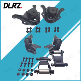 762973 Forward And Rearward Leaf Spring Shackle Bracket Hanger Set For 86-96 Ford F150