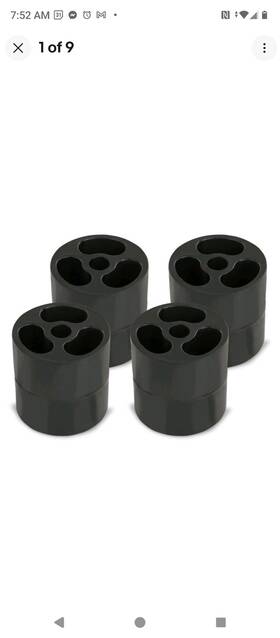 Alo56581 G-plus 3 Inch Tall X Wide Body Lift Heightening Block Kit 3396 Black 4pcs