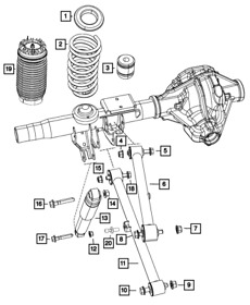 4877136ab Genuine Mopar Air Suspension Spring Assembly