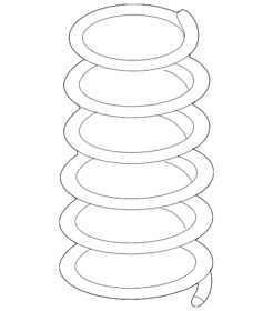 5qm-411-105-b Genuine Volkswagen Coil Spring