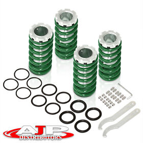 Green Adjustable Coilovers Scaled Sleeves For 1994-2001 Acura Integra Dc2 Ls Rs