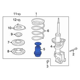 51722s7a014 Honda Oe For Cr-v 2002-2006 Front Coil Spring Damper